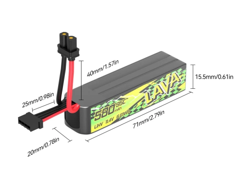 Акумулятор BetaFPV LAVA Series II 3S 580 мА·год 95C - 1 шт.