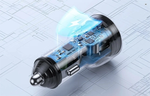 Автомобільний зарядний пристрій Ugreen CD213, 2x USB-C, 36 Вт (сірий)