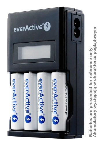 Ładowarka akumulatorów Ni-MH R6/AA, R03/AAA everActive NC-450 Black Edition