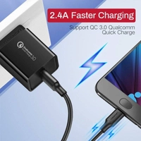 Micro USB cable UGREEN QC 3.0 2.4A 0.25m (black)