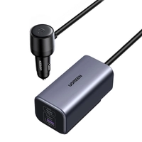 Ładowarka samochodowa Ugreen EC706, USB + 2x USB-C, 150W