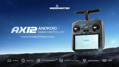 RadiomasterAX12 ELRS Charcoal