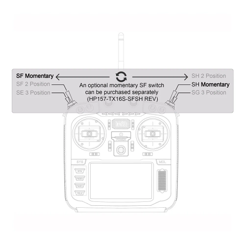 Змінний перемикач SF+SH для RadioMaster TX16S