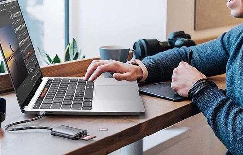 Кардрідер USB-C, UGREEN CM401 (сірий)