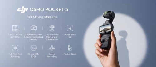 Kamera DJI Osmo Pocket 3 Creator Combo - OUTLET (aktywowany: 04.07.26)