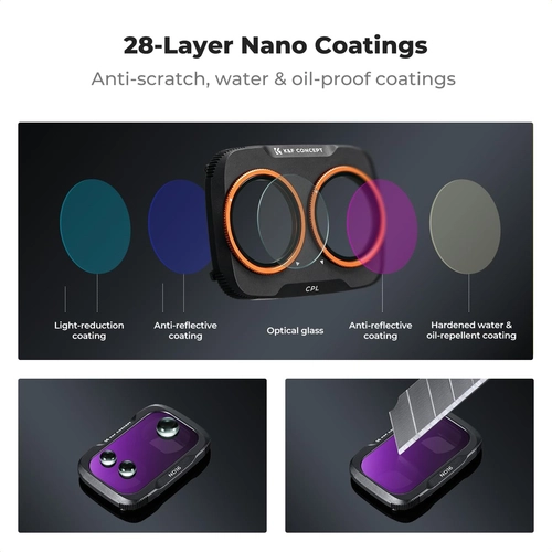Набір із 4 фільтрів CPL+ND16+ND64+ND256 K&F; Concept для камери Pocket 4p