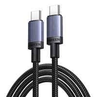Кабель Ugreen L528 USB-C – USB-C, 100 Вт, 1 м, сірий