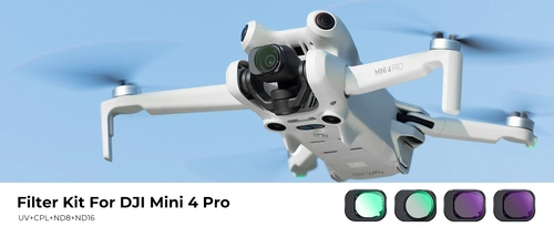 Zestaw 4 filtrów CPL+UV+ND K&F Concept do drona DJI Mini 4 Pro
