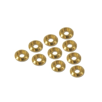 Aluminium Alloy M3 Cone Washer - 20 pcs (Gold)