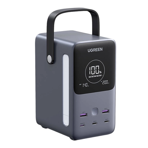 Павербанк 48000mAh Ugreen PB770, 2x USB + 4x USB-C, 300 Вт (сірий)