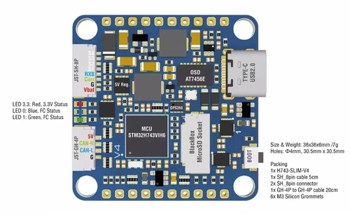 Контролер польоту Pilotix H743-SLIM