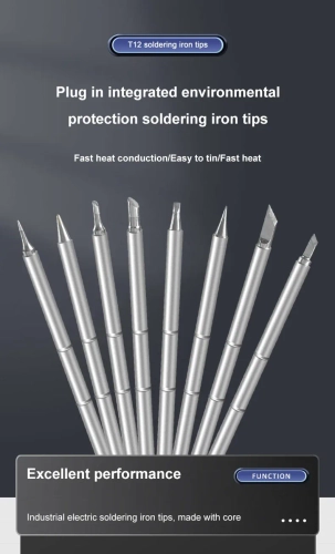 SEQURE T12 soldering iron tips suitable for MSS12|SI012|SI012 Pro|SI012 Pro Max T12-D24