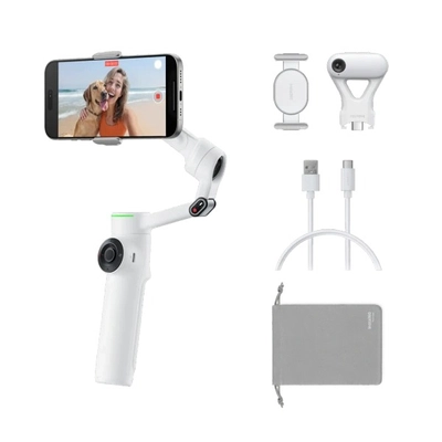 Gimbal do smartfona Insta360 Flow 2 Pro AI Tracker Bundle (Summit White)