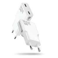 EverActive GaN SUPER SLIM SC-385Q power charger with two USB-C PD 30W slots