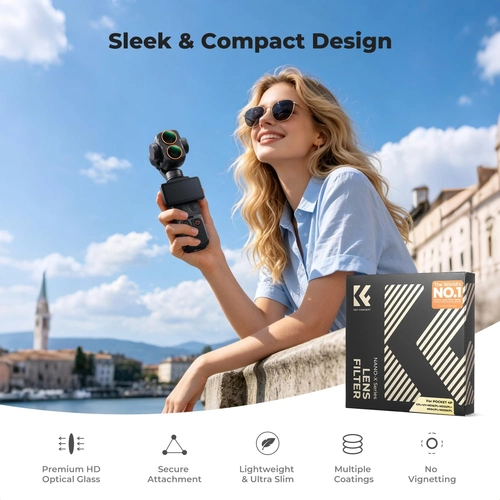 Concept Set of 6 ND/PL+UV+CPL Filters for the DJI Osmo Pocket 4P Camera