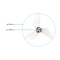 Gemfan 1207 3-Blade Propellers 1.0mm Shaft Clear Gray Air65 II Series (4pcs)