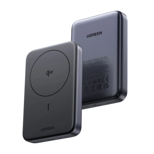 Magnetic Powerbank 10000mAh Ugreen PB761, Qi2, 30W, Magsafe + USB-C cable (black)