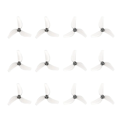 Gemfan 1614 3-blade propellers, 1.0mm shaft - gray transparent | Air75 II series (12pcs)