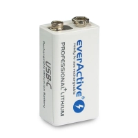 Akumulator everActive 6F22/9V Li-ion 550 mAh z USB TYP C