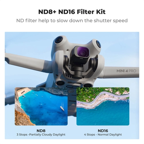 Zestaw 4 filtrów CPL+UV+ND K&F Concept do drona DJI Mini 4 Pro
