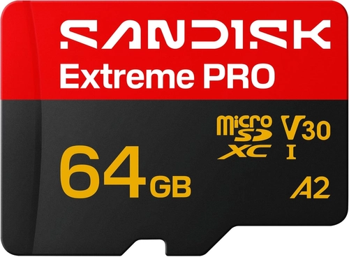 SanDisk Extreme PRO 64 ГБ 200/90 МБ/с 5K microSDXC A2 C10 V30 UHS-I U3 NEW