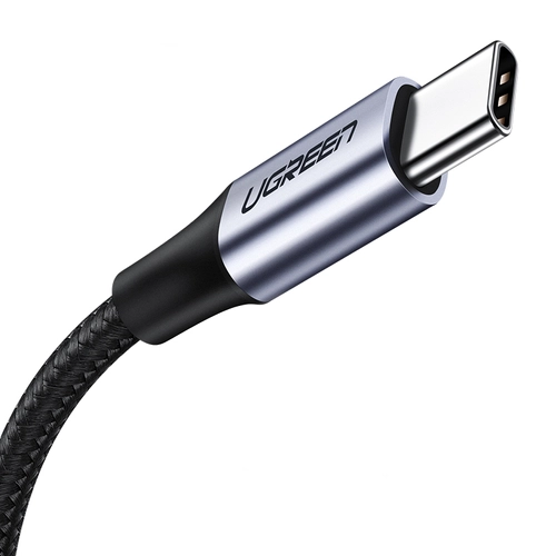 USB to USB-C QC3.0 cable UGREEN US288 0.25m with aluminum plug (black)