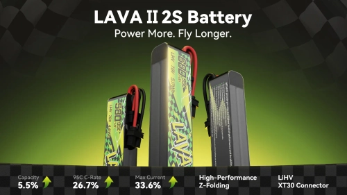 BetaFPV LAVA Series II 2S 680mAh 95C Battery - 1 pc