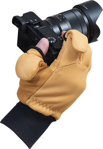 Rękawice fotograficzne skórzane Vallerret Hatchet Natural L