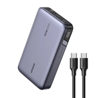 Повербанк 20000mAh Ugreen PB720, USB + 2x USB-C, 100W PD (сірий)