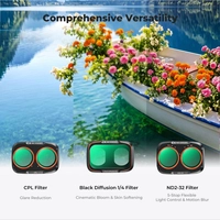 Набір із 3 фільтрів: CPL + Black Mist 1/4 + ND2-32 від K&F; Concept для камери Pocket 4p