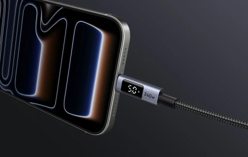 Kabel USB-C Ugreen L530 240W, 480Mbps, 3m (szary)