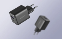 Мережевий зарядний пристрій Ugreen X516 USB + USB-C, GaN, 30 Вт (чорний)