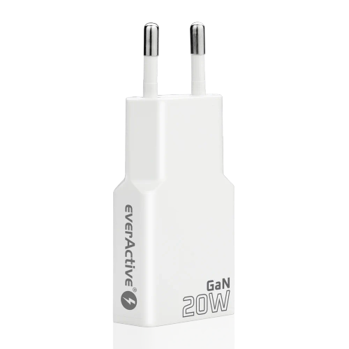 EverActive GaN SUPER SLIM SC-340Q mains charger with USB QC3.0 and USB-C PD 20W