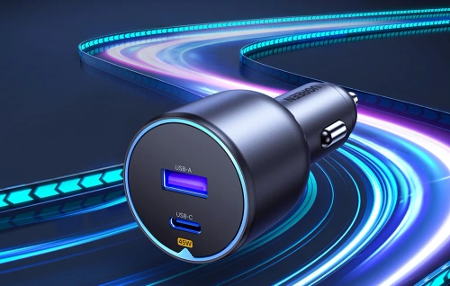 Ugreen EC701 car charger, USB + USB-C, 63W (black)