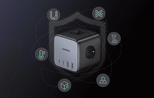 Подовжувач EU cube UGREEN CD268, 65Вт, 1.8м (чорний)