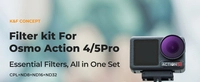 Zestaw 4 filtrów ND+PL K&F Concept do kamery DJI Osmo Action 4 / 5 Pro