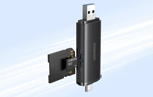Ugreen CM803 USB-C/USB-A 2-in-1 Card Reader, SD+TF 312MB/sec