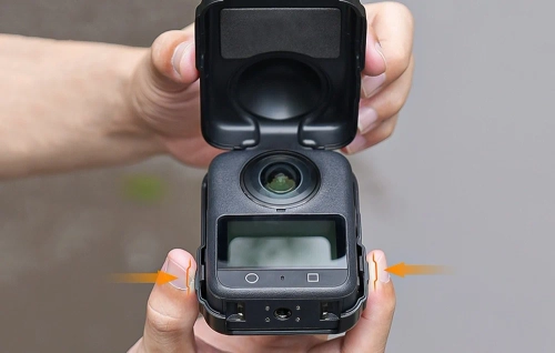 Пластиковий захисний чохол Sunnylife - напіввідкритий для DJI Osmo 360 (чорний)