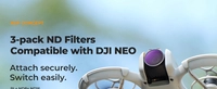 DJI Neo Drone Filter Set: CPL+ND (3-Pack) by K&F Concept