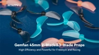 Gemfan 45mm 3-Blade Propellers (1.5mm shaft, 4-pack) - Blue