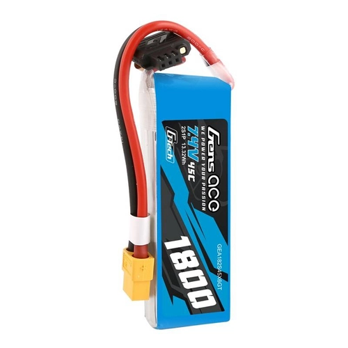 GensAce GRAM-Tech LiPo 1800mAh 7.4V 45C 2S1P XT60 battery