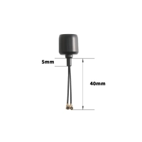 Dwuzakresowa antena FlyFishRC UFL 5,8 GHz/2,4 GHz do DJI O3 - 40mm (czarna)