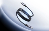 Kabel magnetyczny USB-C do USB-C Ugreen L520, 100W PD, 1m (szary)