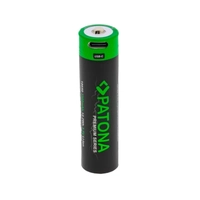 Літій-іонний акумулятор PATONA Premium 18650 з роз'ємом USB-C, 3,7 В, 3300 мА·год