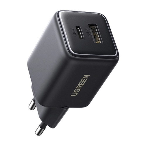 Мережевий зарядний пристрій Ugreen X514 USB + USB-C, GaN, 20 Вт (чорний)