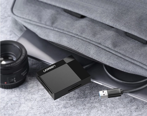 Кардрідер UGREEN CR125 4-в-1 USB 3.0, 0,5 м (чорний)