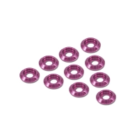 Aluminum Alloy M3 Tapered Washer - 20 pcs (Purple)