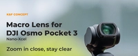 K&F Concept's 10X macro filter for DJI Osmo Pocket 3 camera