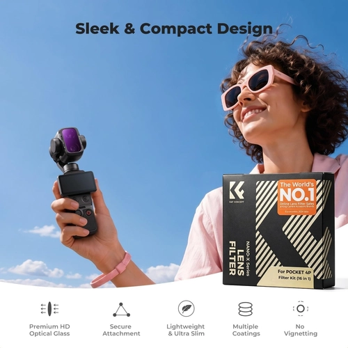 Набір із 16 фільтрів Black Mist 1/4+Black Mist 1/8+CPL+LPR+UV+ND/PL+ND Concept для камери DJI Osmo Pocket 4P