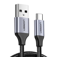 Kabel USB do USB-C QC3.0 UGREEN US288 0,5m z aluminiową wtyczką (czarny)